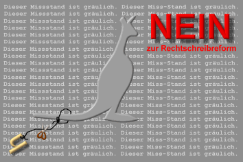 Postkarte Rechtschreibreform nein danke